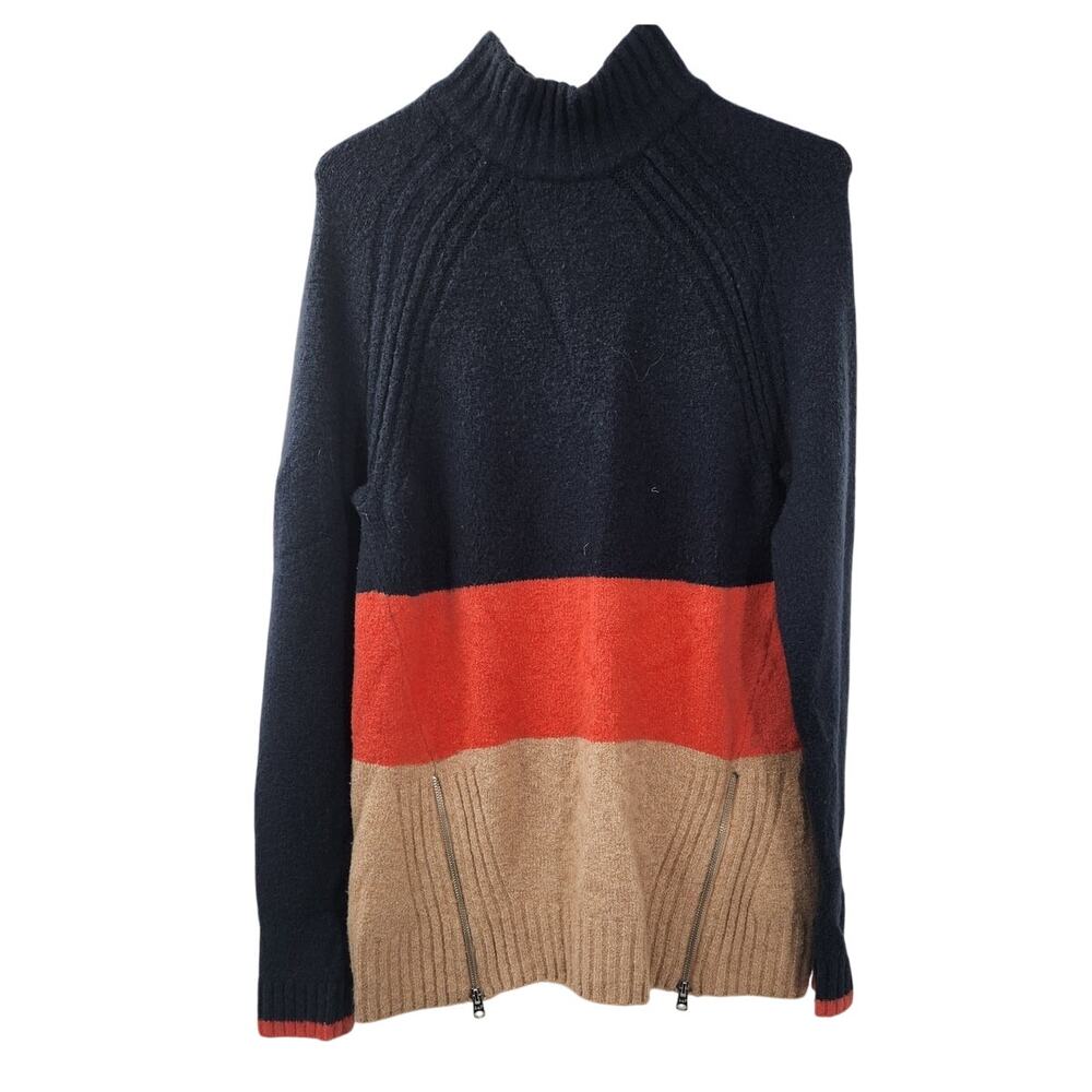 Abercrombie & Fitch Navy Blue Colorblock Sweatshirt Sweater Womens Size Small S